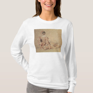 Studie einer Frau gesehen von der Rückseite, T-Shirt