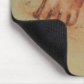 Studie einer Hand (rote Kreide auf Papier) Mousepad (Ecke)