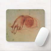 Studie einer Hand (rote Kreide auf Papier) Mousepad (Mit Mouse)