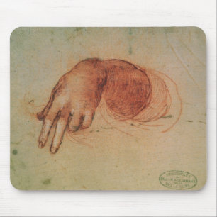 Studie einer Hand (rote Kreide auf Papier) Mousepad