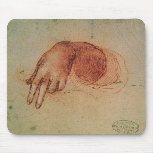 Studie einer Hand (rote Kreide auf Papier) Mousepad (Vorne)
