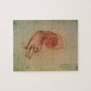 Studie einer Hand (rote Kreide auf Papier) Puzzle