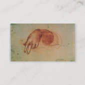 Studie einer Hand (rote Kreide auf Papier) Visitenkarte (Rückseite)