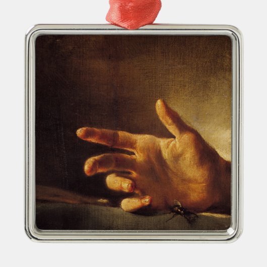 Studie einer Hand Silbernes Ornament (Vorne)