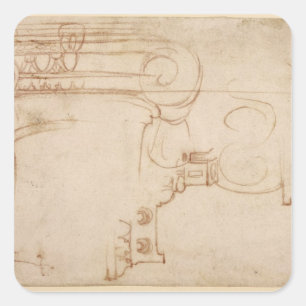 Studie einer IonenHauptstadt Quadratischer Aufkleber