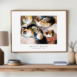 Studie einer Katze | Katzenstudien (1909) August M Poster