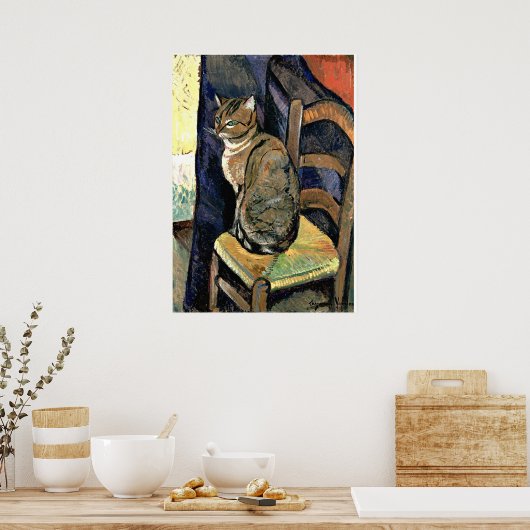 Studie einer Katze, Kunstmalerei (kein Rahmen) Poster (Küche)