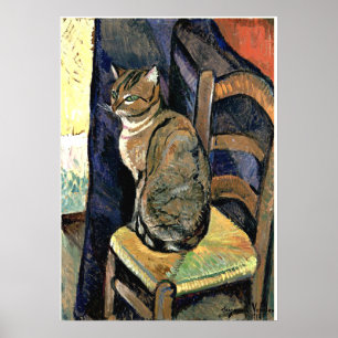 Studie einer Katze, Kunstmalerei (kein Rahmen) Poster