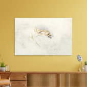 Studie eines Crouching Fox, nach rechts gerichtet Leinwanddruck (Insitu (Wohnzimmer))