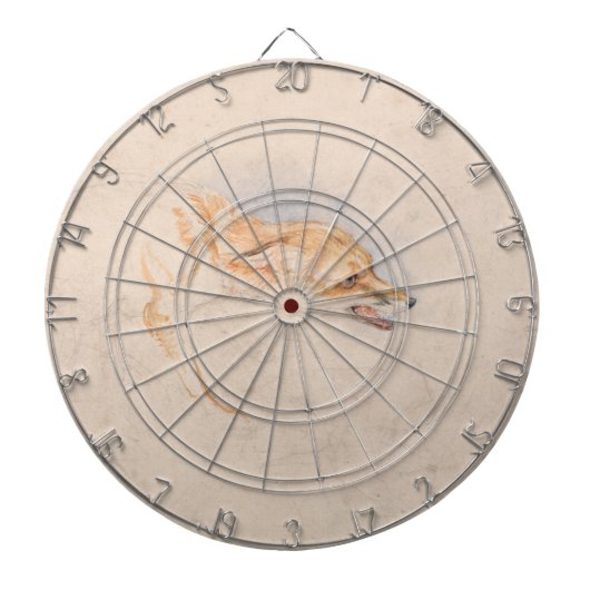 Studie eines Crouching Fox (von John Frederick Lew Dartscheibe (vorne)