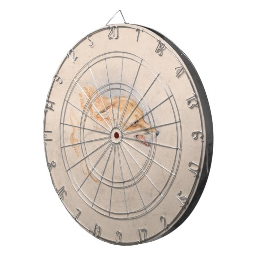 Studie eines Crouching Fox (von John Frederick Lew Dartscheibe (Vorderseite rechts)
