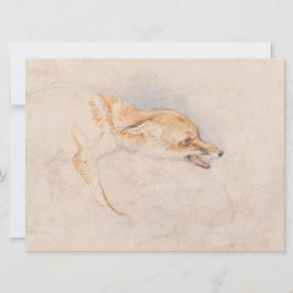 Studie eines Crouching Fox (von John Frederick Lew Karte