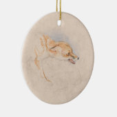 Studie eines Crouching Fox (von John Frederick Lew Keramik Ornament (Rechts)