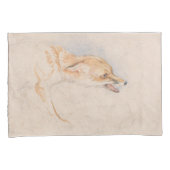 Studie eines Crouching Fox (von John Frederick Lew Kissenbezug (Vorderseite-Rechts)