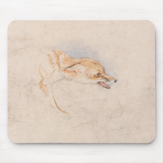 Studie eines Crouching Fox (von John Frederick Lew Mousepad (Vorne)