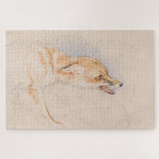 Studie eines Crouching Fox (von John Frederick Lew Puzzle (Horizontal)