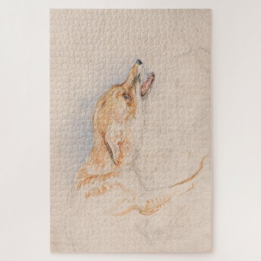 Studie eines Crouching Fox (von John Frederick Lew Puzzle (Vertikal)