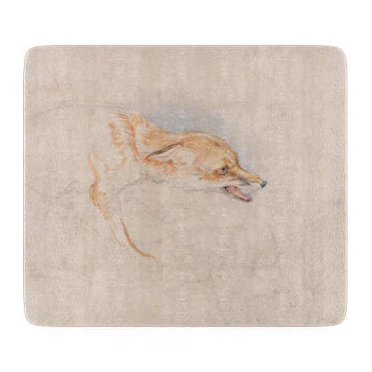 Studie eines Crouching Fox (von John Frederick Lew Schneidebrett (Vorderseite)