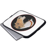 Studie eines Draadfoxterriers Laptopschutzhülle (Vorne Knopf)