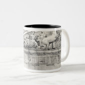 Studie eines Giebels vom Parthenon Zweifarbige Tasse (VorderseiteRechts)