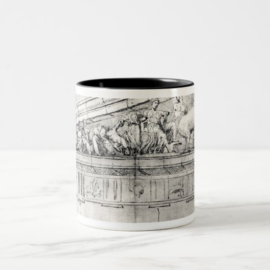 Studie eines Giebels vom Parthenon Zweifarbige Tasse (Mittel)
