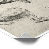 Studie eines Hundes, Leonardo Da Vinci Poster (Ecke)