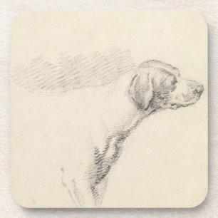 Studie eines Jagdhundes, 1794 (Bleistift auf Getränkeuntersetzer