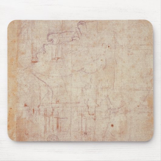 Studie eines Kopfes, 1525-26 Mousepad (Vorne)