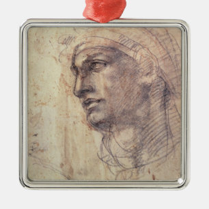 Studie eines Kopfes Ornament Aus Metall