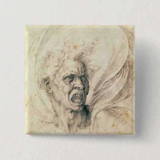 Studie eines Mannschreiens Button (Vorderseite)