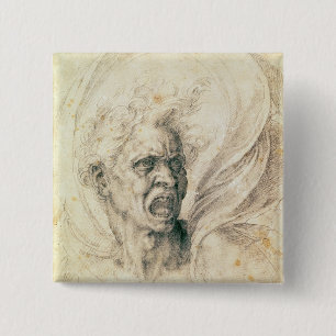 Studie eines Mannschreiens Button