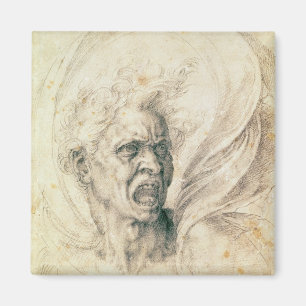 Studie eines Mannschreiens Magnet