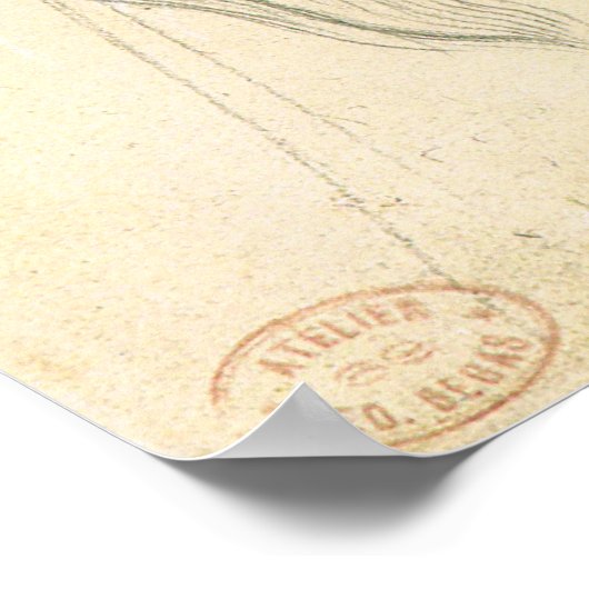 Studie eines Pferdes mit Zahlen Poster (Ecke)