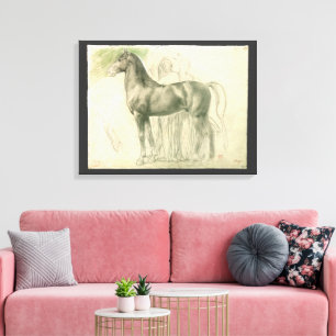 Studie eines Pferdes von Edgar Degas, Vintage Fine Leinwanddruck
