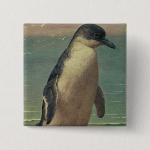 Studie eines Pinguins Button