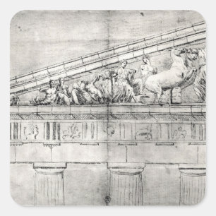 Studie eines Stammbaums des Parthenon Quadratischer Aufkleber