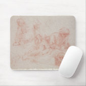 Studie eines stützenden Mannes Mousepad (Mit Mouse)