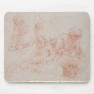 Studie eines stützenden Mannes Mousepad