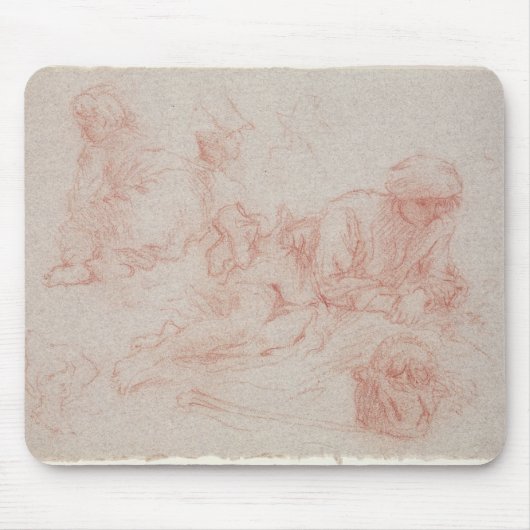 Studie eines stützenden Mannes Mousepad (Vorne)
