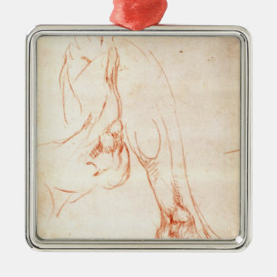 Studie eines unteren Beines und des Fußes Ornament Aus Metall