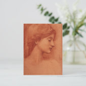 Studie eines weiblichen Leiters, Burne-Jones Fine Postkarte (Stehend Vorderseite)