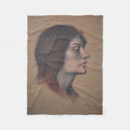 Studie eines weiblichen Leiters (von Evelyn De Mor Fleecedecke