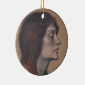 Studie eines weiblichen Leiters (von Evelyn De Mor Keramik Ornament (Rechts)