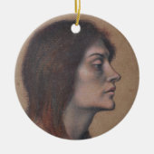 Studie eines weiblichen Leiters (von Evelyn De Mor Keramik Ornament (Vorne)