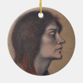 Studie eines weiblichen Leiters (von Evelyn De Mor Keramik Ornament