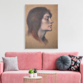 Studie eines weiblichen Leiters (von Evelyn De Mor Leinwanddruck (Insitu (Wohnzimmer))