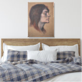 Studie eines weiblichen Leiters (von Evelyn De Mor Leinwanddruck (Insitu (Schlafzimmer))