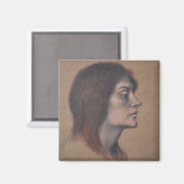 Studie eines weiblichen Leiters (von Evelyn De Mor Magnet (Vorderseite/Rückseite)