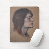 Studie eines weiblichen Leiters (von Evelyn De Mor Mousepad (Mit Mouse)