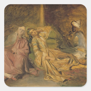 Studie für das Innere eines Harem Quadratischer Aufkleber